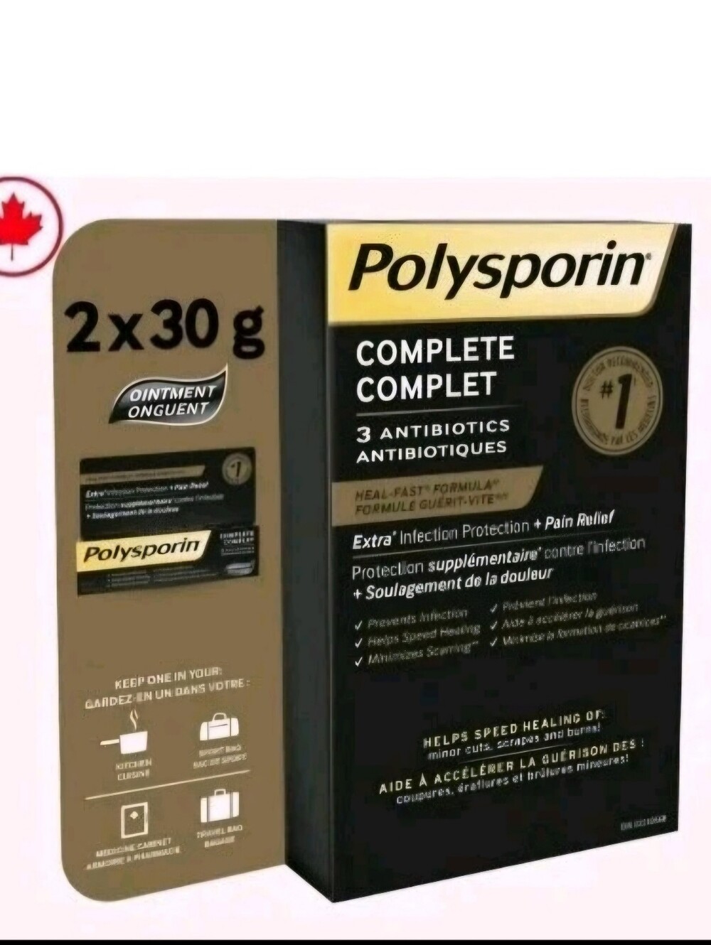 Complete 3-Antibiotic Ointment - Black & Gold (2 x 30g)